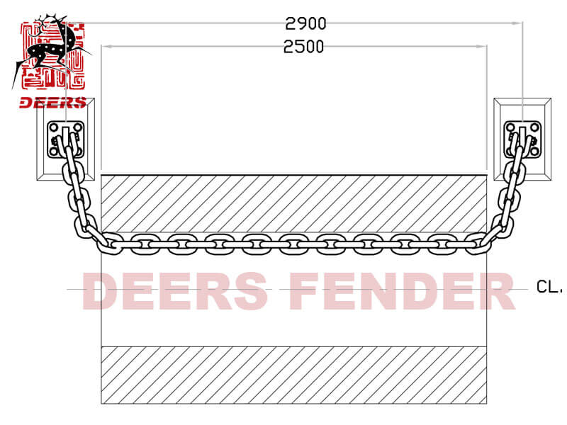 Cylindrical fender -Chain(Anchor)-1