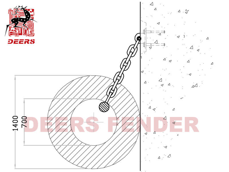 Cylindrical fender -Steel Bar(Anchor)-2
