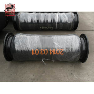 discharge rubber hose with fixed steel flange