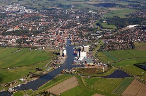 Germany-Husum: Harbor construction works