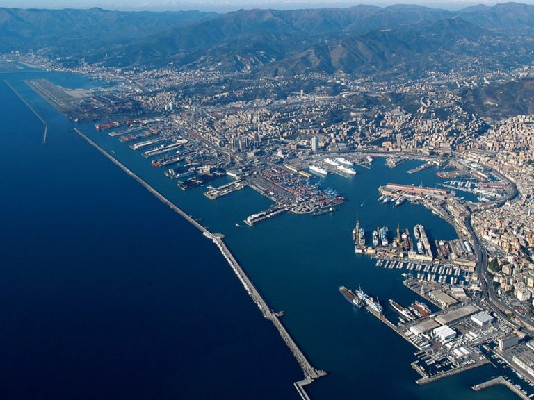 Italy-Genoa: Dock construction work