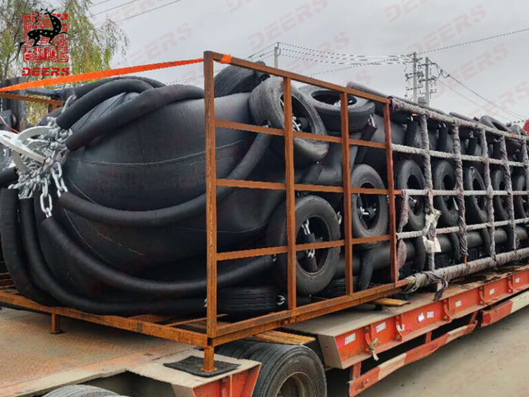 Ten 50kpa Pneumatic Rubber Fenders on their way to South America