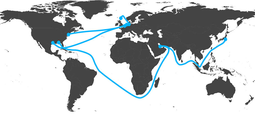 Oil shipping routes