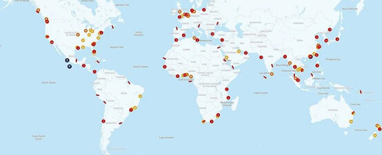 The world's major maritime oil shipping routes