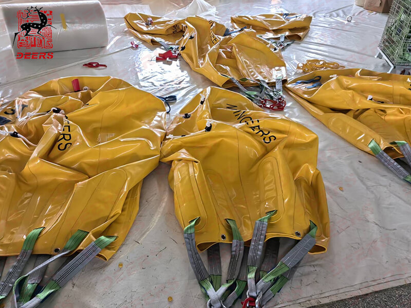 Parachute type air lifting bags