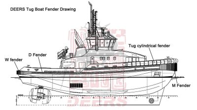 tug boat fender drawing