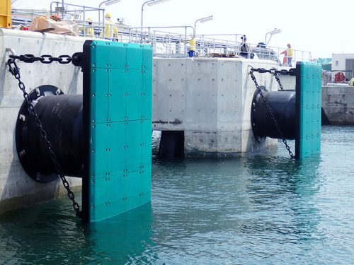 vertical arrangement of cell fender